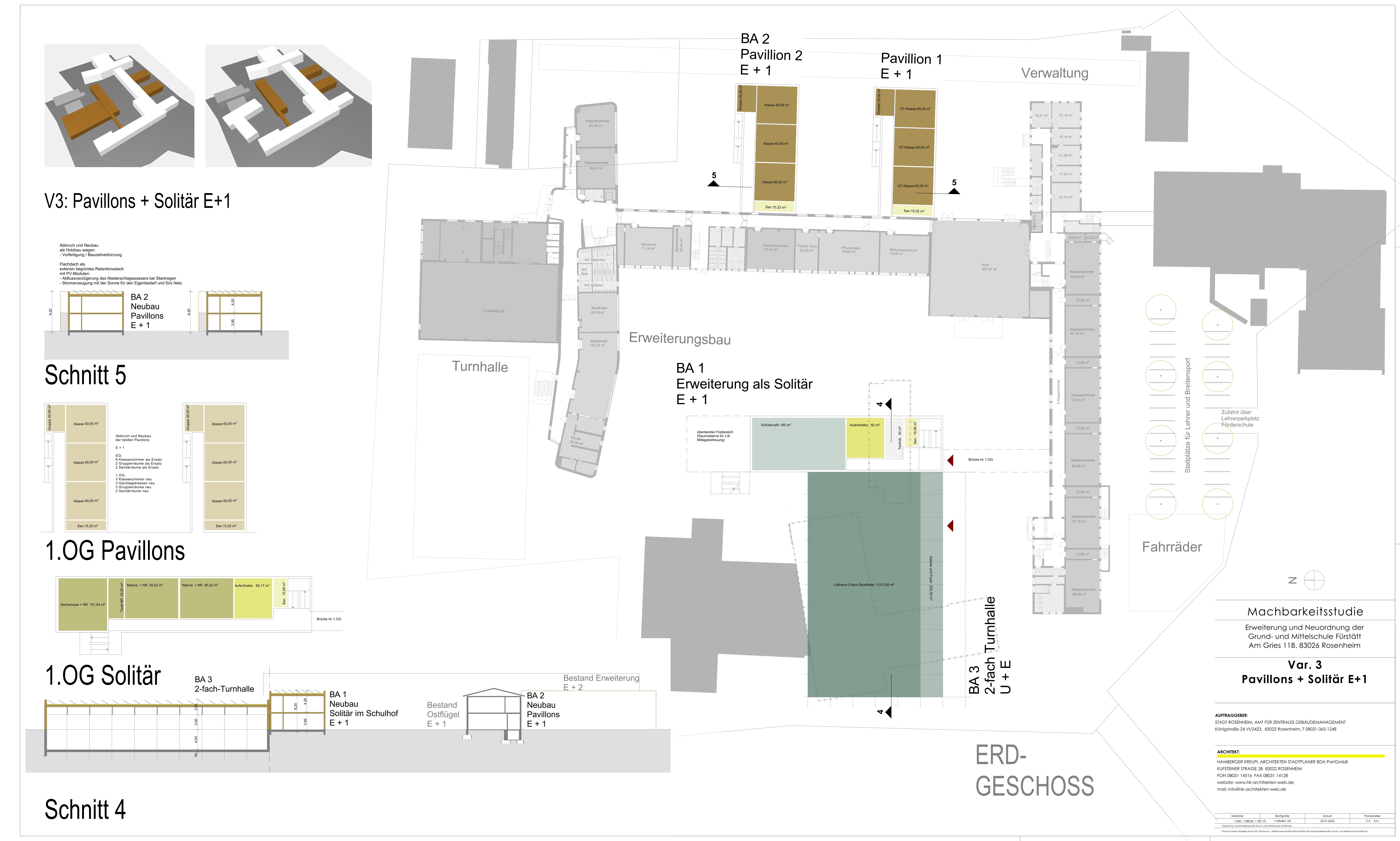 Var. 3 Pavillons + Solitär E+1-1